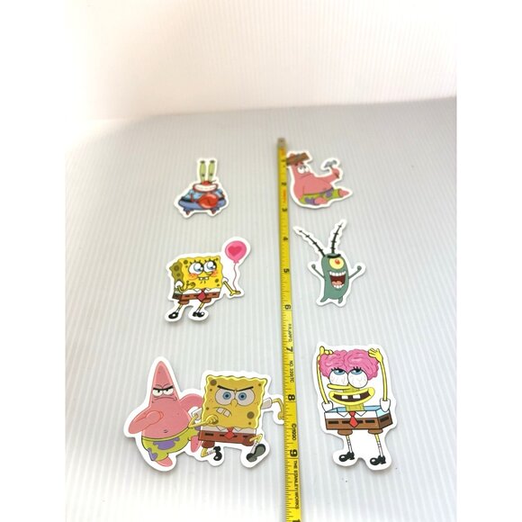 SpongeBob SquarePants 6pc Vinyl Stickers Lot Cartoon Water Bottle Laptop Decals - Picture 4 of 4